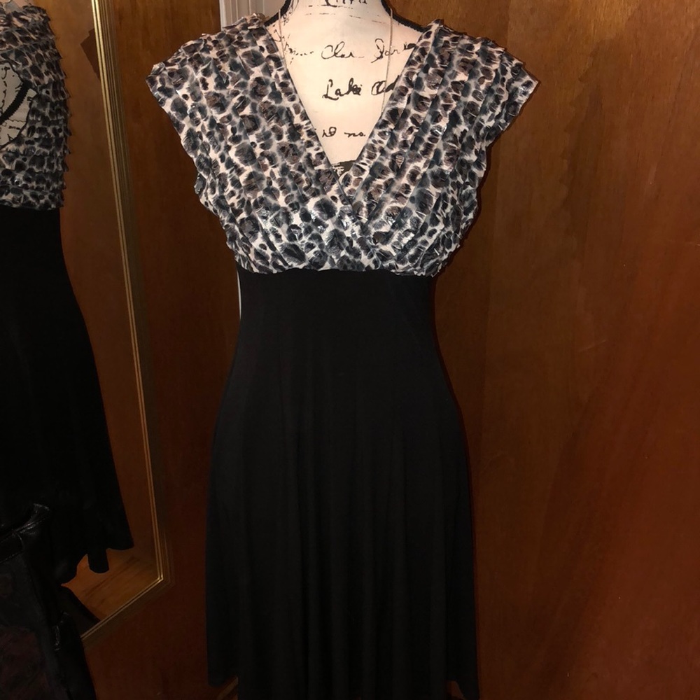 Fit and Flare Dress Leopard Print